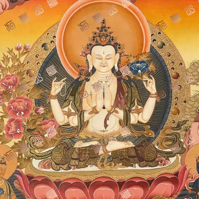 D205菩萨Bodhisattva唐卡绘画高清电子图片喷绘临摹素材