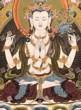 D239菩萨Bodhisattva唐卡绘画高清电子图片喷绘临摹素材