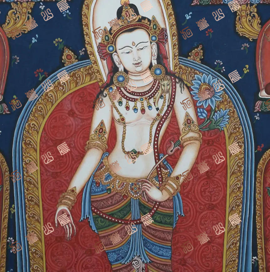D126菩萨Bodhisattva唐卡绘画高清电子图片喷绘临摹素材