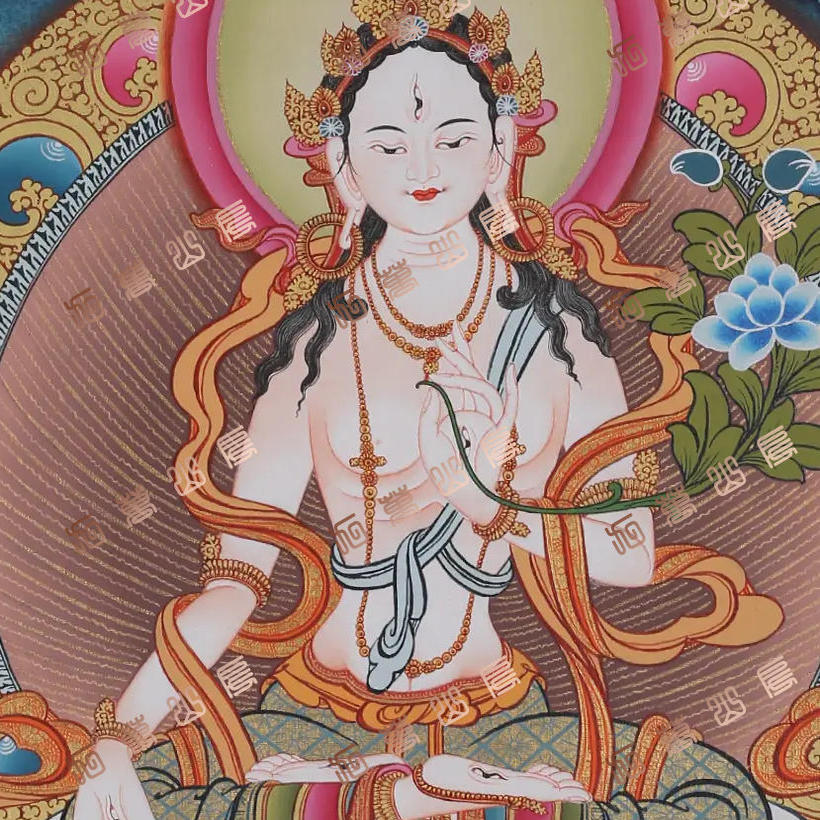 H76白度母White tara唐卡绘画高清喷绘临摹电子图片素材