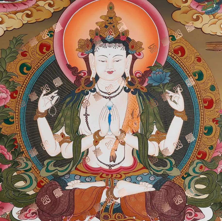 D91菩萨Bodhisattva唐卡绘画高清电子图片喷绘临摹素材
