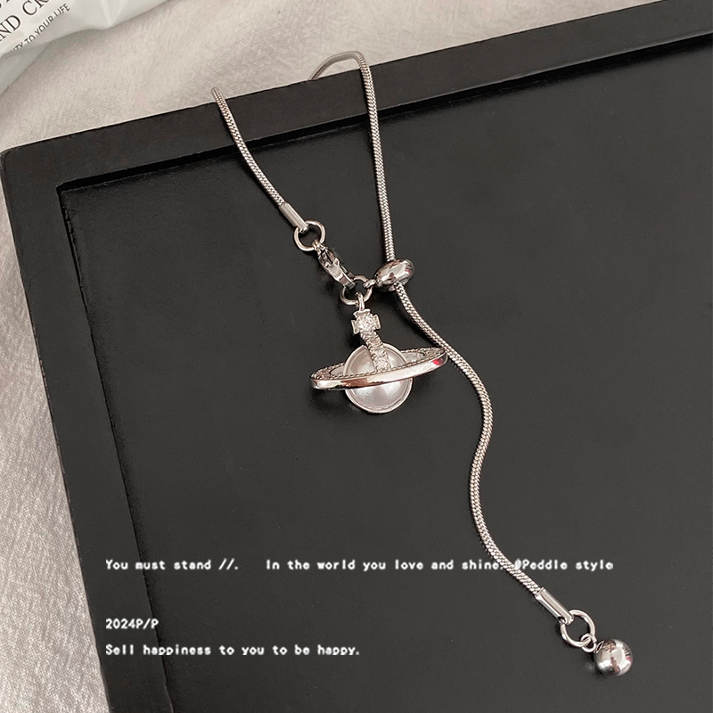 银光闪闪！西太后土星珍珠项链女