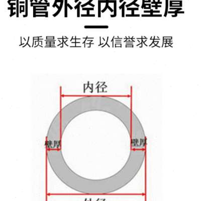 新款14/15/16/18/19/20/T2紫铜管硬态铜管直铜管空心铜管空调