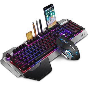 前行者机械手感键盘无线鼠标套装 无限键鼠笔记本 游戏电竞可充电式