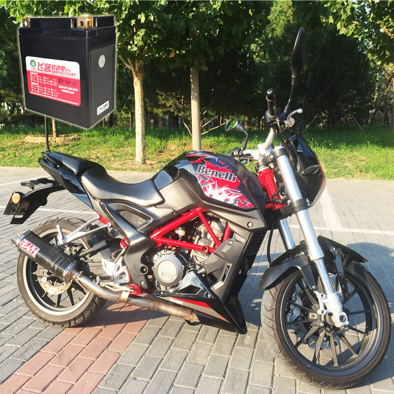 12v摩托车飞客锂电瓶 钱江贝纳利trk251幼狮250小黄龙bj250通用