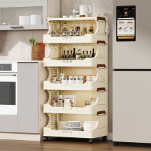 45CM客厅厨房收纳小推车收纳架落地式储物柜零食置物架折叠可移动