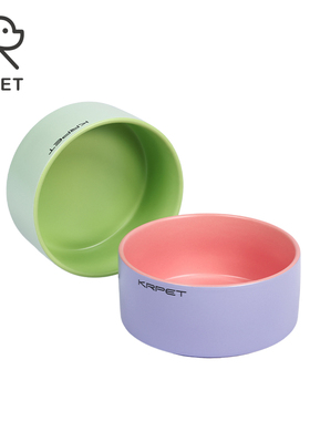 KRPET陶瓷宠物碗狗粮食盆防打翻猫咪喝水碗饭盆中大型犬宠物用品