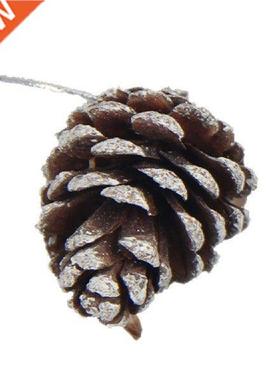 6Pcs Natural Rustic Pine Cones Christmas Ornaments With