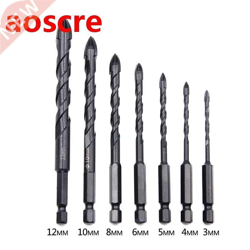 4 Flutes 6.35mm Shank Masonry Drill Bits Tungsten Cbide Ti