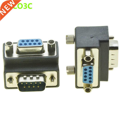 Right Angle DB9 Adapter 9PIN RS232 Male to Female Extension