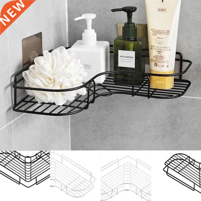 Bathroom Ktchen Punch-Free Corner Frame Shower Shelf Wrough