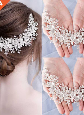Silve rColor Bridal Flower Headband Prom Tiara Wedding Hair