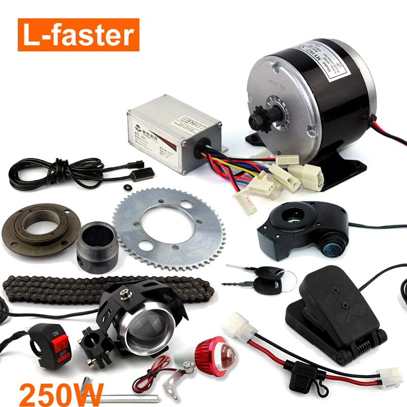 24V 250W Electric Drift Kart Engine Kit With Gas Pedal 250W