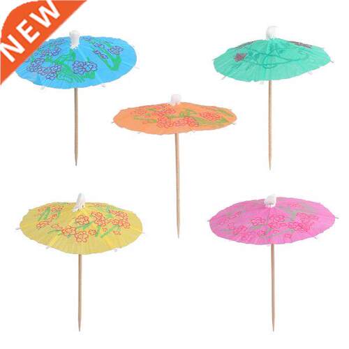 50pcs Cocktail Parasol Drink Umbrellas Paper Parasol Picks