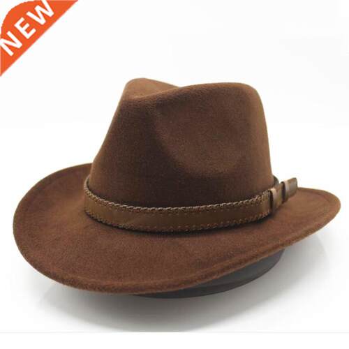 oZyc Women's Men's Wool Hollow Western Cowboy Hat With Fashi
