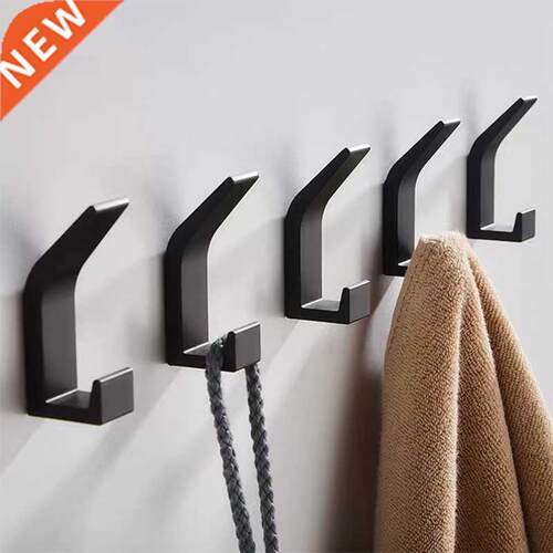 No Drilling Bathroom Robe Hooks Space Aluminum Wall Clothes