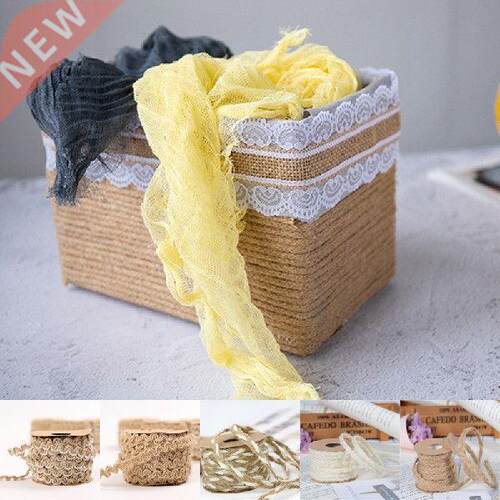 5m 5-10mm Natural Burlap Braided Hessian Jute Twine Hemp