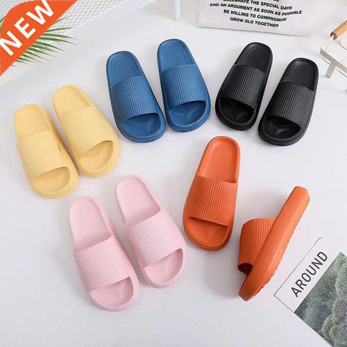 Women Thick Platform Slippers Indoor Bathroom Slipper Soft E
