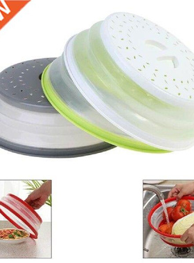 Collapsible Microwave Lid Splatter Proof Food Plate Cover