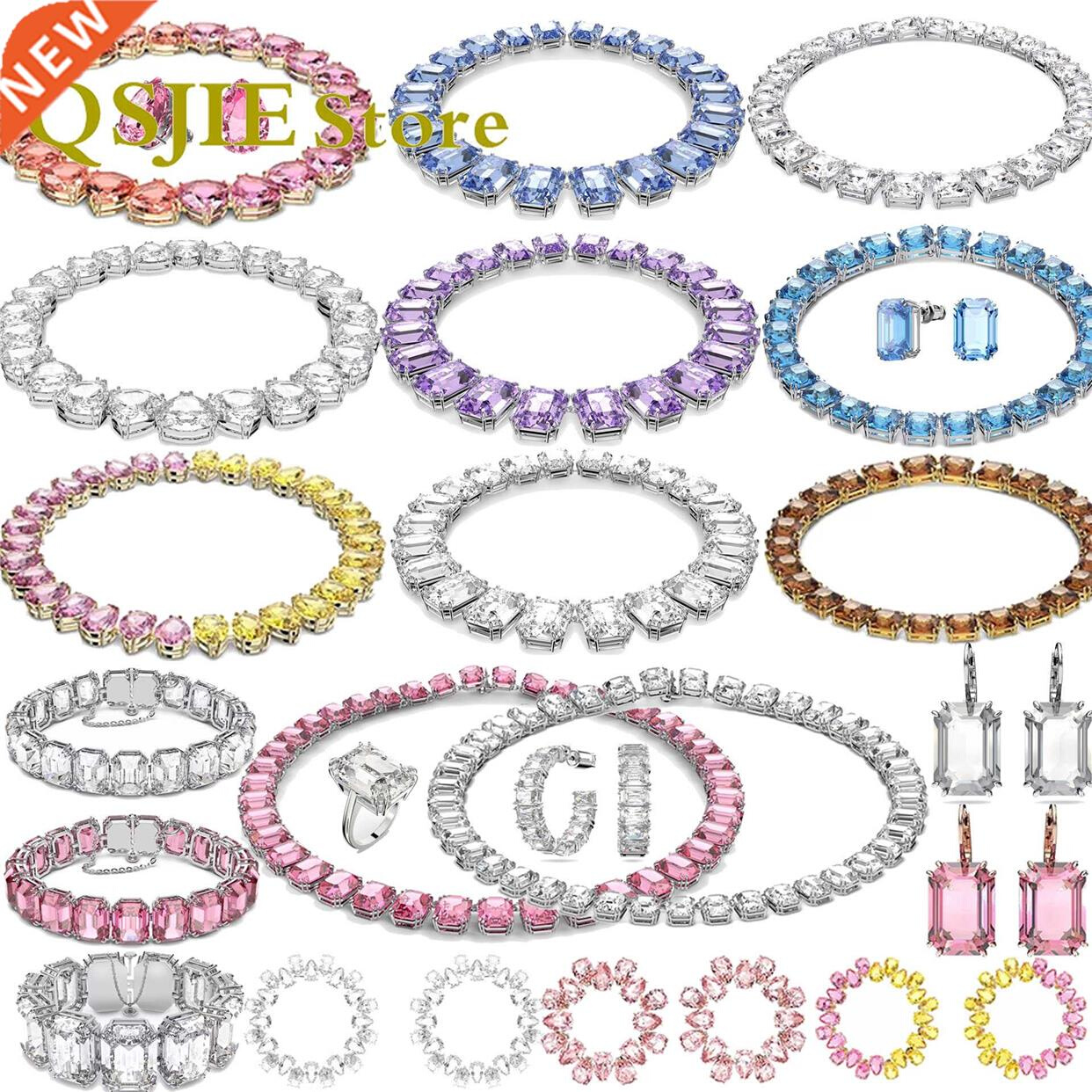 2022 Swa Original Millenia Necklace Earring Bracelet Hoops W