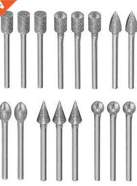20Pcs 3mm Durable Shank Diamond Burr Bit Cut Engraving Carvi