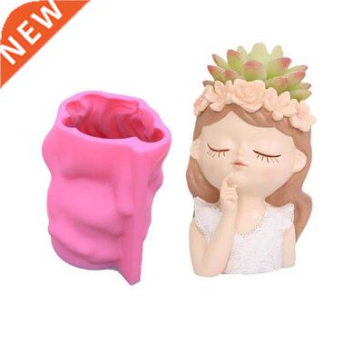 Cartoons Beauty Human Head Sculpture Vase Lady Small Fresh