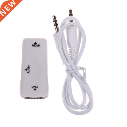 1080P Audio VGA to HDMI Converter Adapter with 3.5mm Audio C