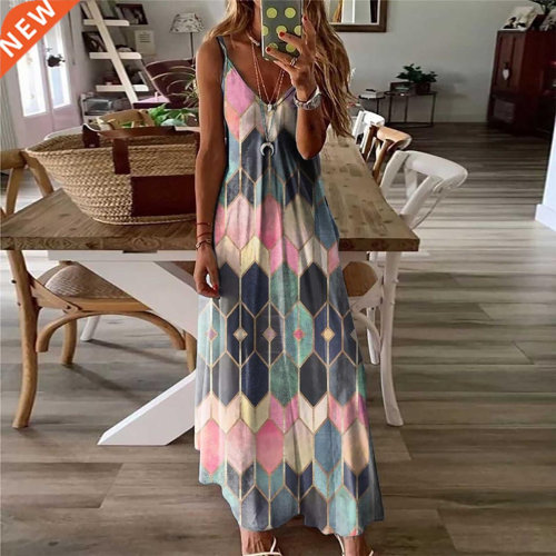 Women Dresses Ladies Sleeveless V-Neck Camisole A-Line Camis