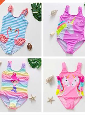 1~10Y Toddler Baby Girls Swimsuit one piece Children Swimwea