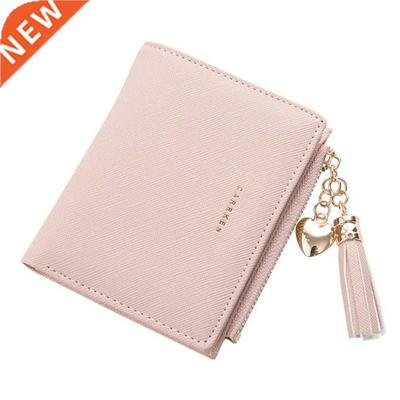 2021 Tassel Women Wallet Small Cute Wallet Women Short Leath