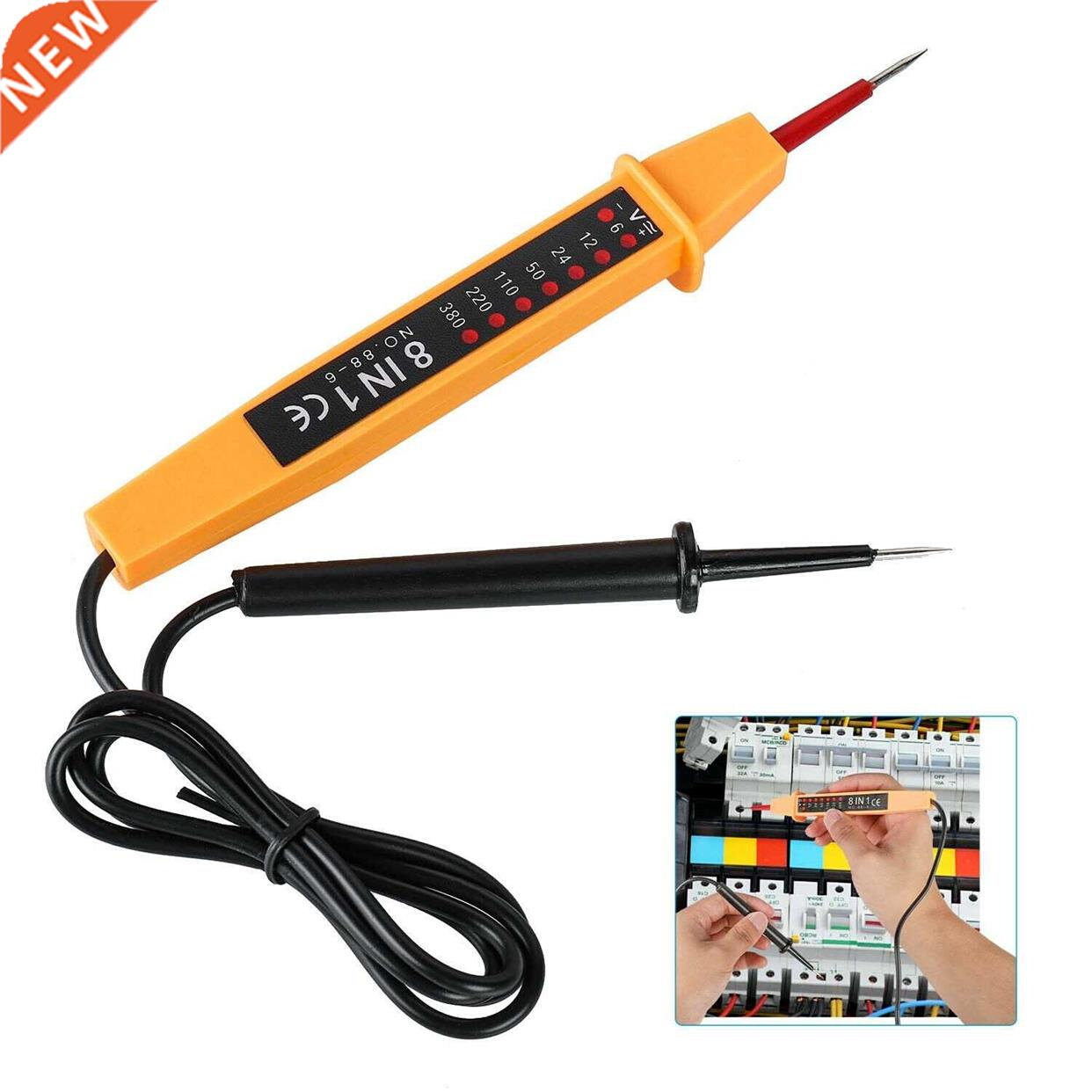 8 In 1 Tester Voltage AC DC 6-500V Pen Polarity Current Tes