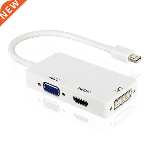3 In 1 Thunderbolt Mini Display Port DP Male to HDMI/ DVI/ V