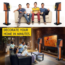 2pcs Wood Grain Speaker Stand HIFI Surround Sound Speaker Di