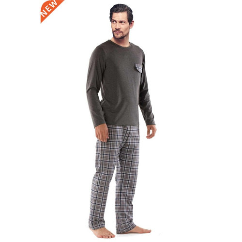 Men 	S Pajama Set Soft Comfortable Spring Autumn Wint