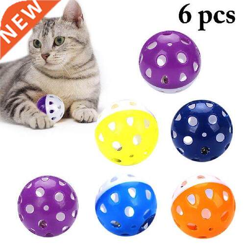 6pcs Toys for Cats Ball with Bell Ring Playing Chew Rattle