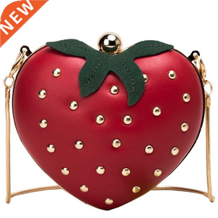 Women Shoulder Bag Strawberry Design Clutches Bag Women Red