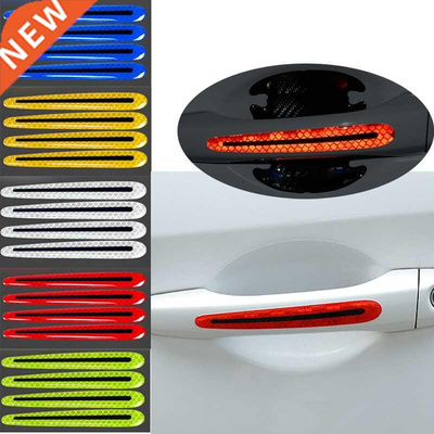 4Pcs/1 Set Car Door Handle Reflective Universal Scratches Pr