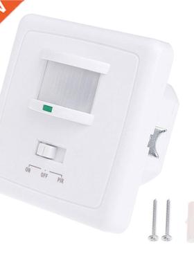 220-240V AC Wall Mounted 9m Automatic PIR Infrared LED Motio