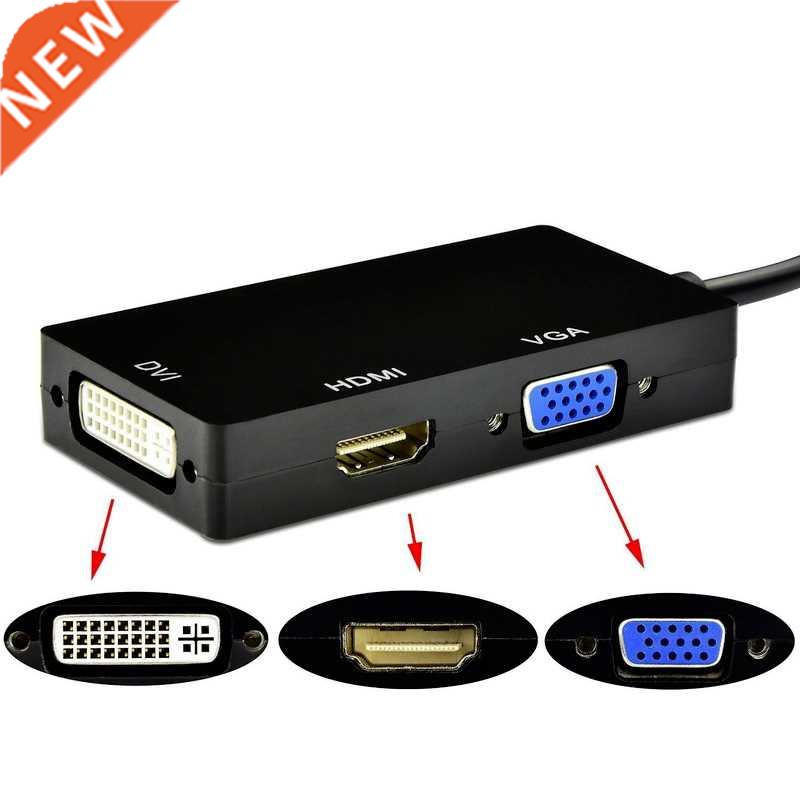 3 In 1 DisplayPort DP To HDMI-compatible DVI VGA Adapter Cab