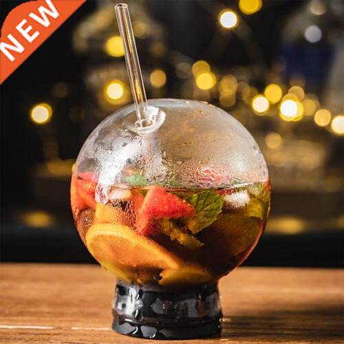 Cocktail Glass Creative Sphere Shaped Reusable Drinking ra