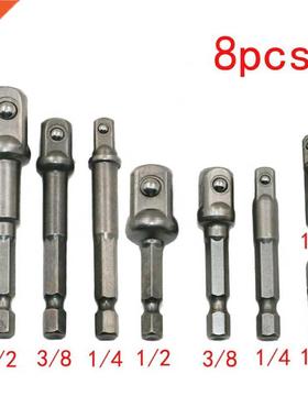 8Pcs Socket Adapter Set Impact Driver Power Bits Extension B