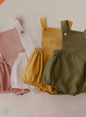 Baby Boys Romper Summer Linen Cotton Unisex Newborn Clothes