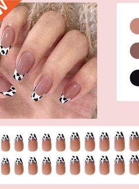 24pcs/box fake nails with glue designed Anti French small