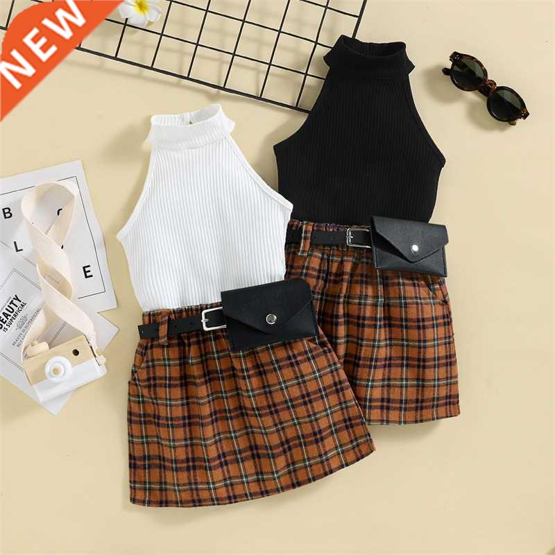 FOCUSNORM 1-6Y Summer Fashion Kids Girls Clothes Sets Halter