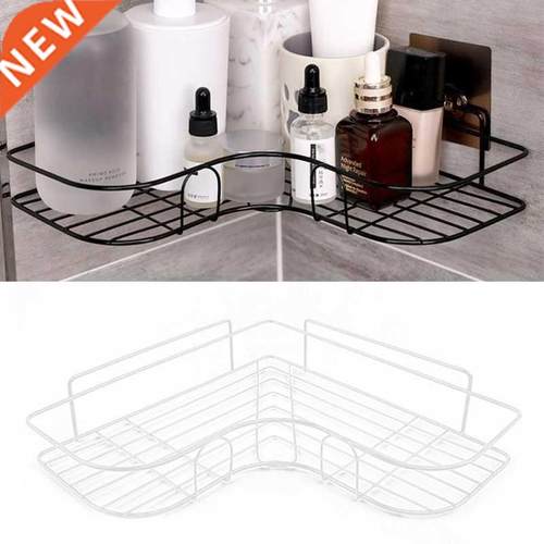 Self Adhesive Bathroom Shower Shelf Metal Wall Mounted Stor