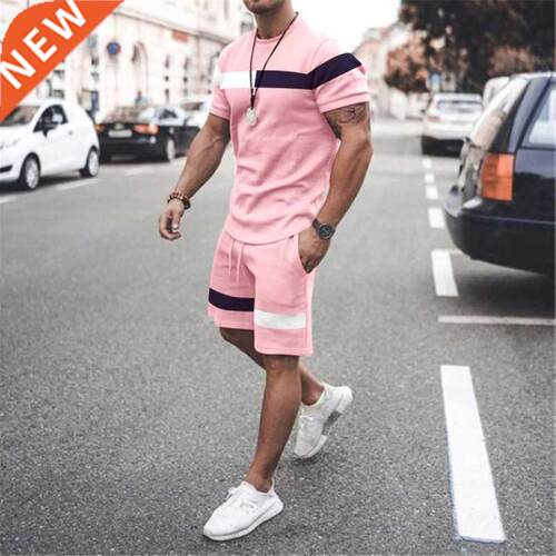 Ice Silk Comfortable and Cool Men Tracksuit T-shirt Shorts O