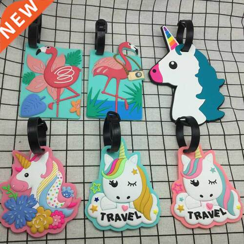 5 Cartoon Unicorn Travel Accessories Luggage Tag Suitcase Fl
