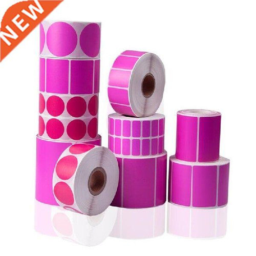 Rose Red Circle Thermal Sticker Self-Adhesive Label for