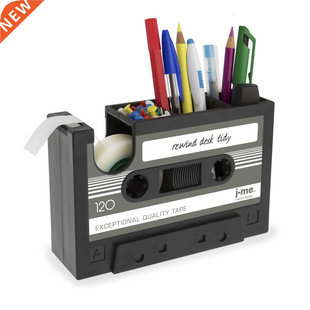 hot-Cassette Tape Dispenser Pen Holder Vase Pencil Pot Stati