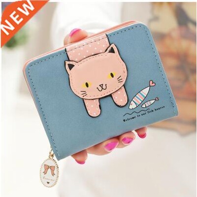 Women Cute Cat Wallet Small Zipper Girl Wallet Brand Designe